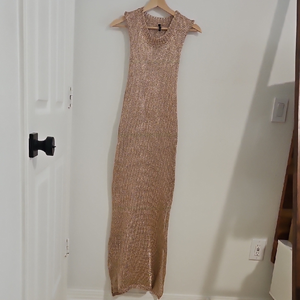 San Joy Gold Maxi Dress